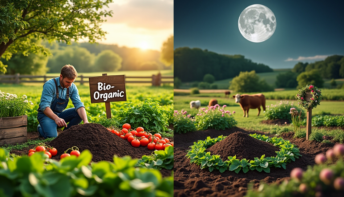 Les différences entre agriculture biologique et biodynamique