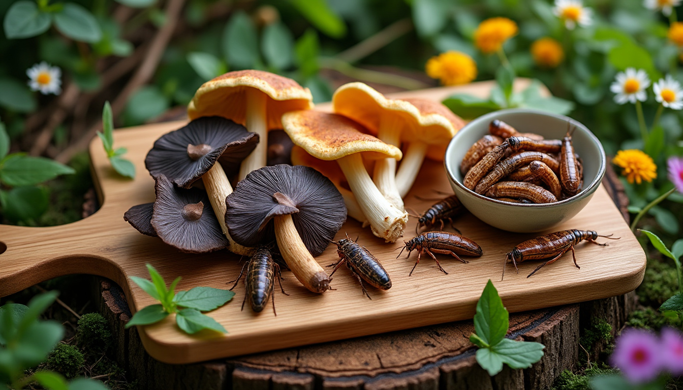 Les productions alternatives : champignons et insectes