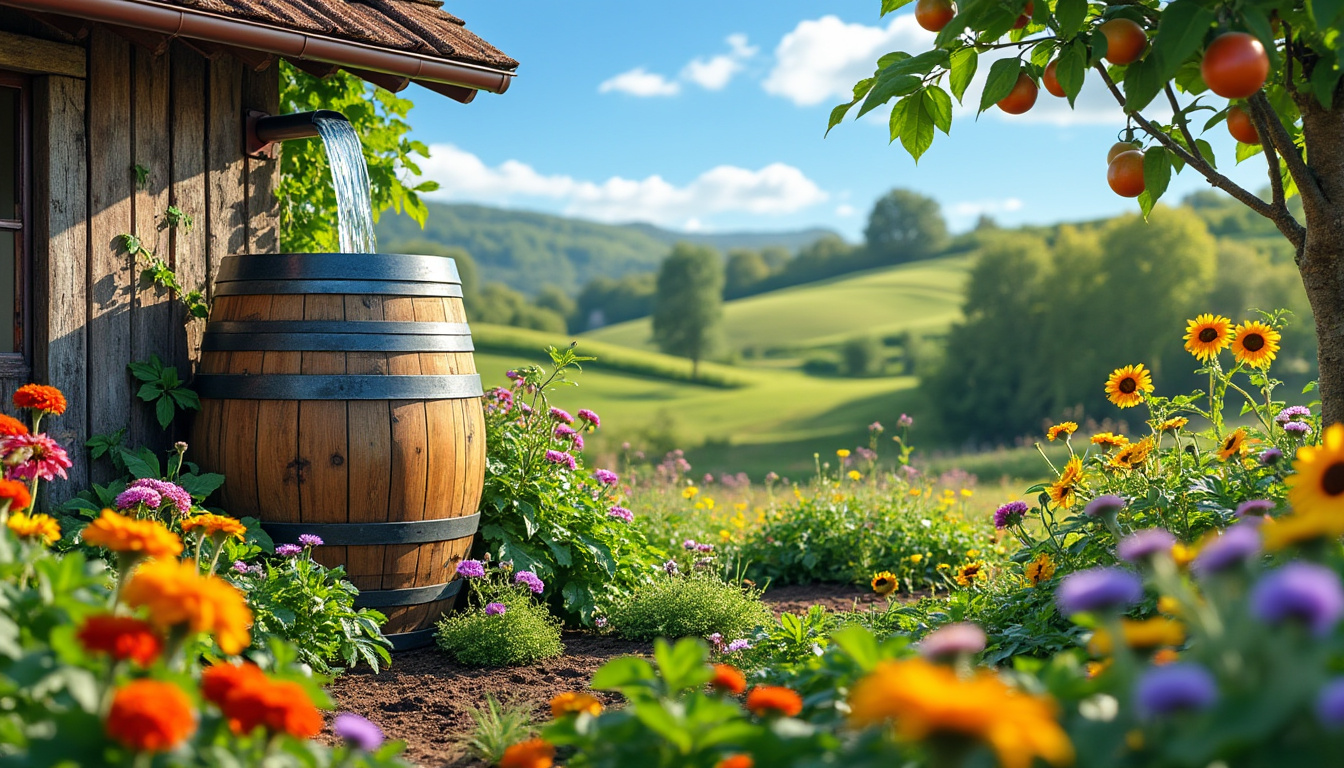 Récupération d’eau de pluie en permaculture